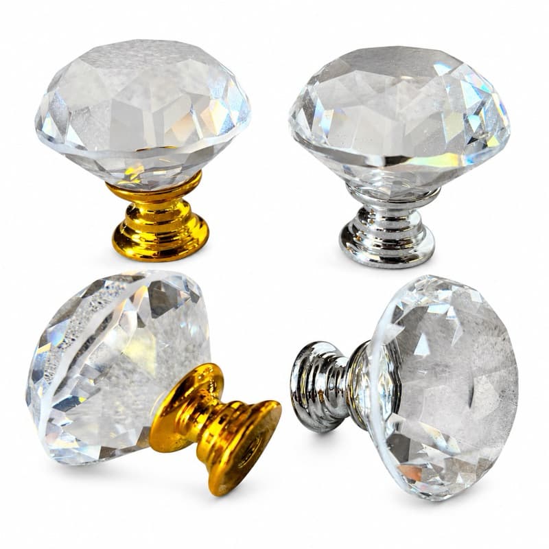 KIT 2 PUXADORES PONTUAL CRISTAL