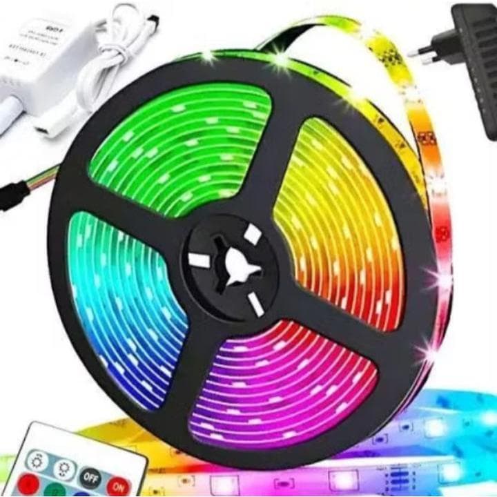 Fita Led Rgb 5050 Rolo 5m 300 Leds Prova D'água Ip65 +fonte