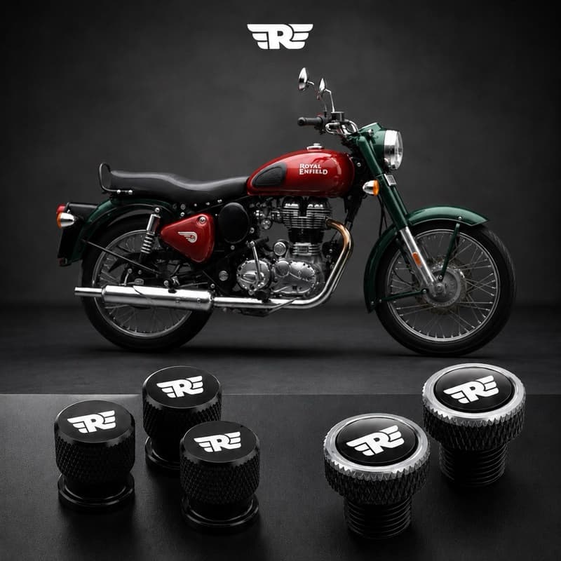 Tampa Para Furo Royal Enfield Retrovisor Com Bico De Válvula O Par Hunter Classic Meteor 350