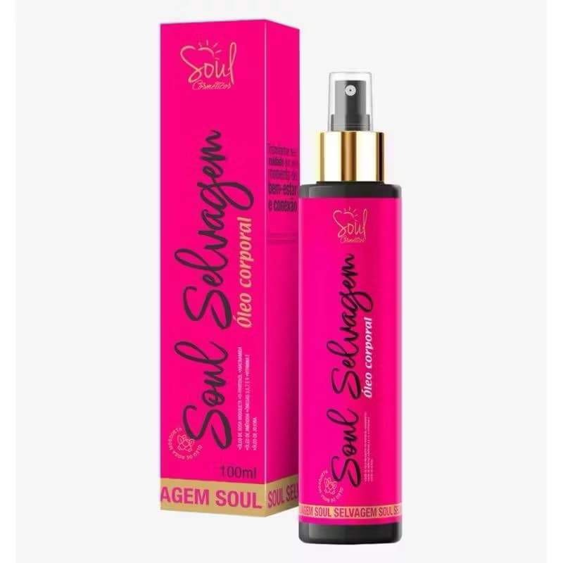 Óleo Corporal Soul Selvagem 100ml – Clareamento, Hidratação e Fragrância Duradoura
