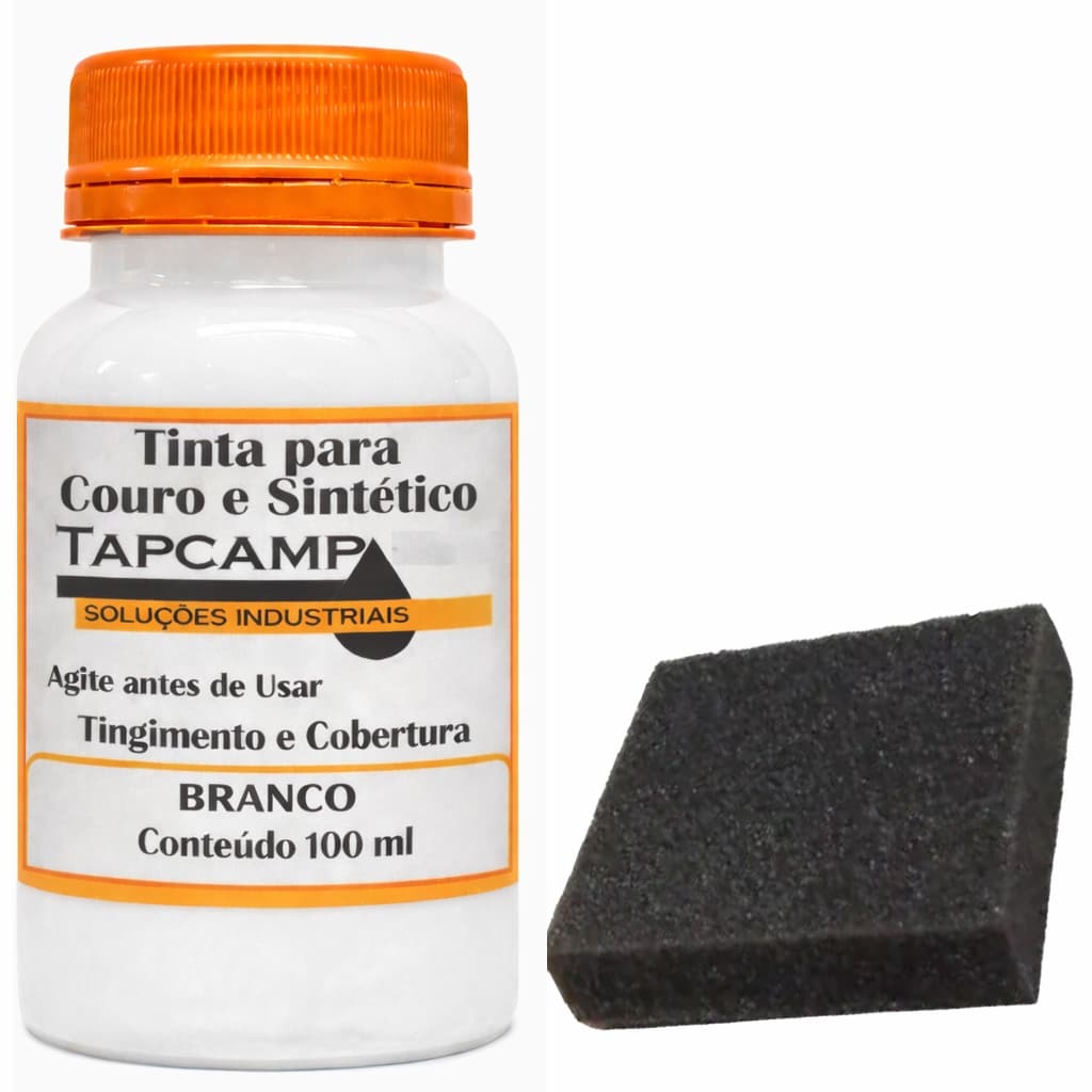 Tinta Couro branco Semi Brilho Restaura Sapato Bota banco de carro 100ml
