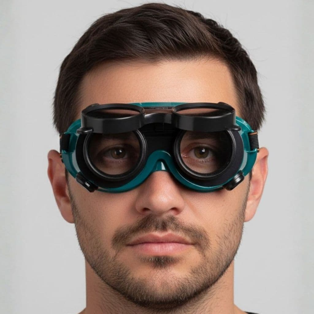 Óculos de Solda Soldador Escurecimento Articulável Lente Dupla Proteção UV Alta Resistência Conforto