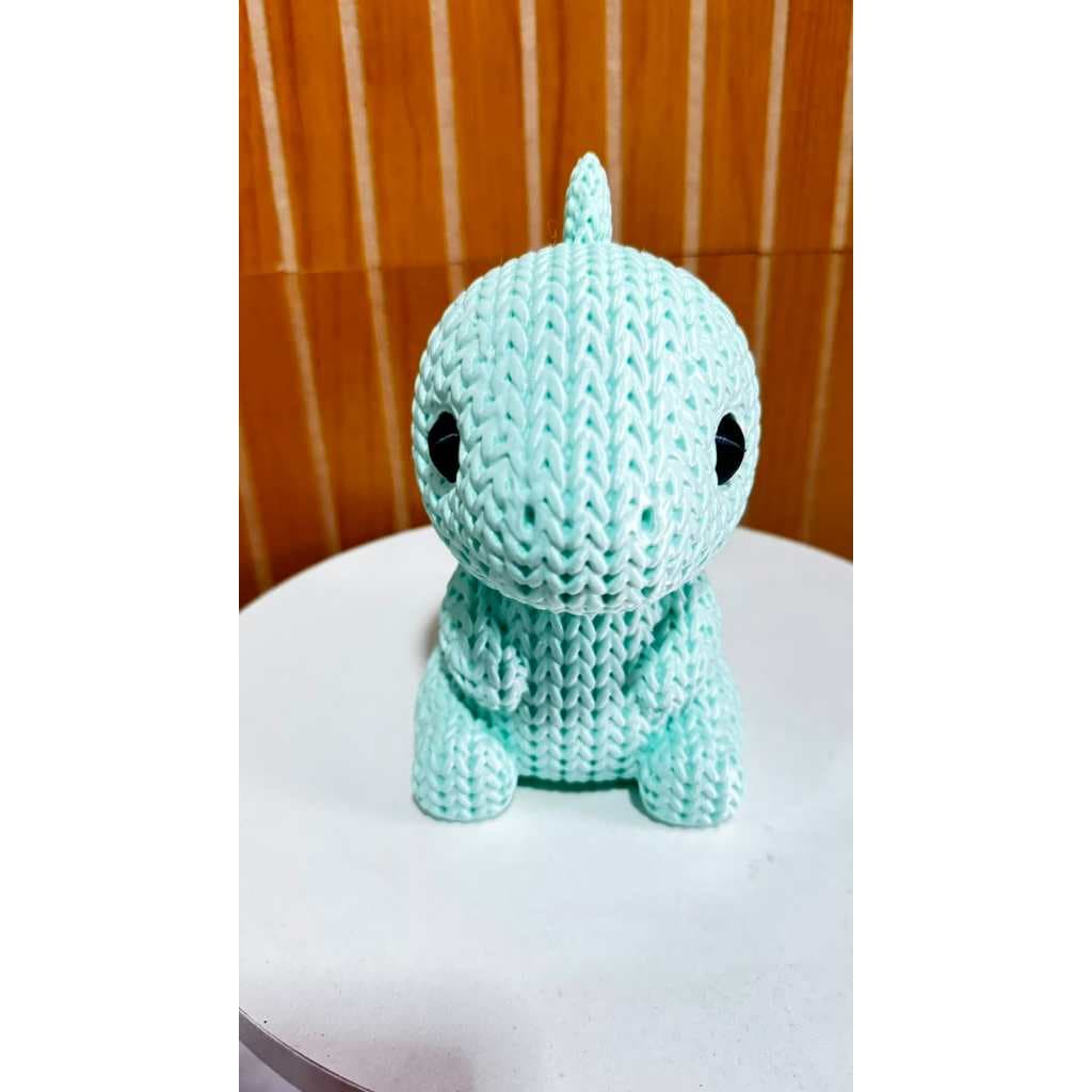 Dinossauro T-Rex Decorativo Impressão 3D Estilo Tricô | Presente Geek | Item Colecionável