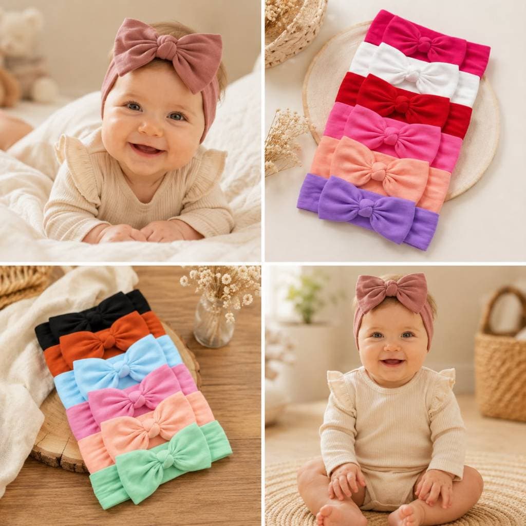 Laços de Cabelo Infantil Faixa de Cabelo Bebê Menina Tiara/Tiarinha/Turbante  Cabelo Infantil Menina Kit 3 e 6 Peças