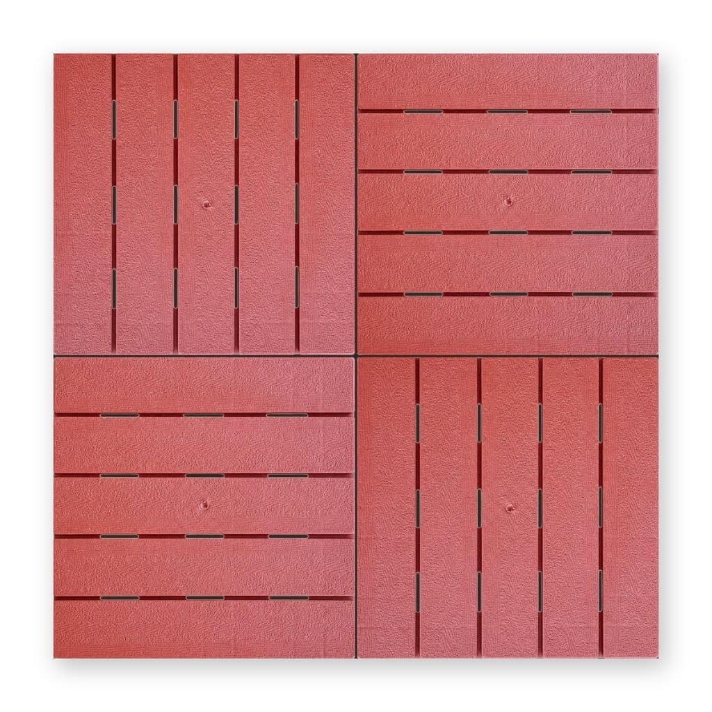 Kit 6 Deck Modular Antiderrapante 30x30 PP Imita Madeira Piso Plástico Encaixe Piscina Box Sacada