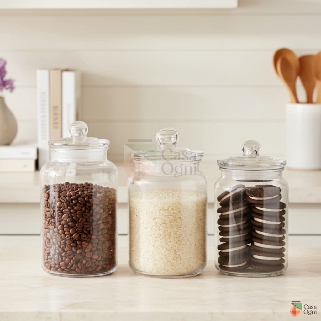 Pote de Vidro Hermético Liso Transparente Porta Mantimentos Alimentos Multiuso Orgnizador Cozinha