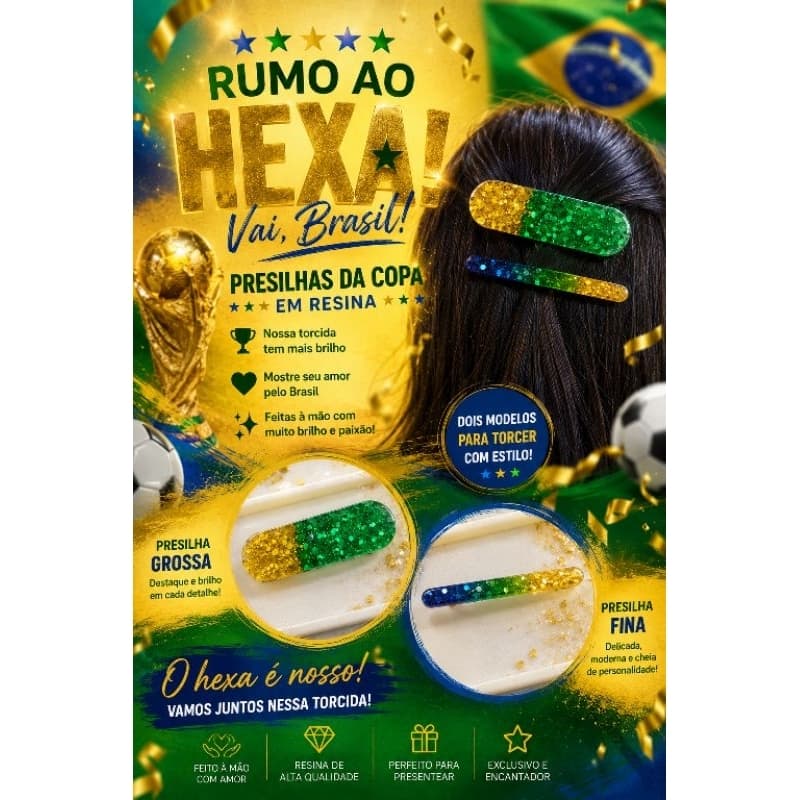Presilha Copa do Mundo Brasil em Resina