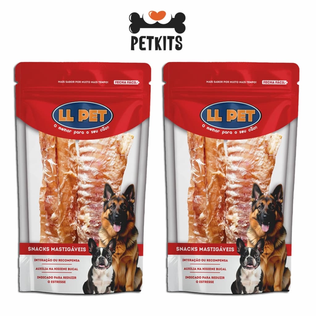 (Traqueia Bovina) Petisco Mordedor Natural Para Cães LL Pet