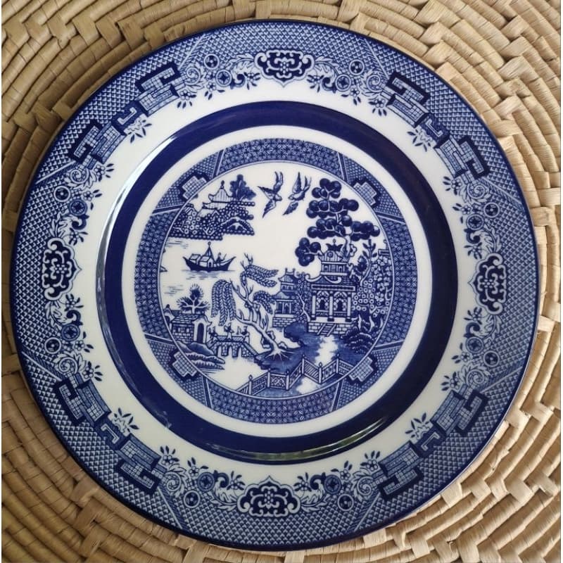 Prato sobremesa blue oxford 22 cm porcelana