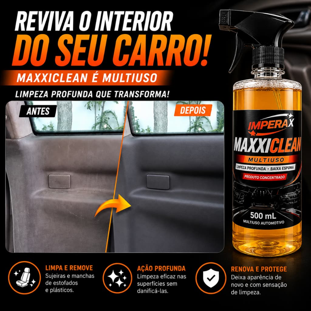 Maxxiclean Multiuso Limpador Automotivo Limpa Estofado Limpa Couro Limpador APC Envio Imediato