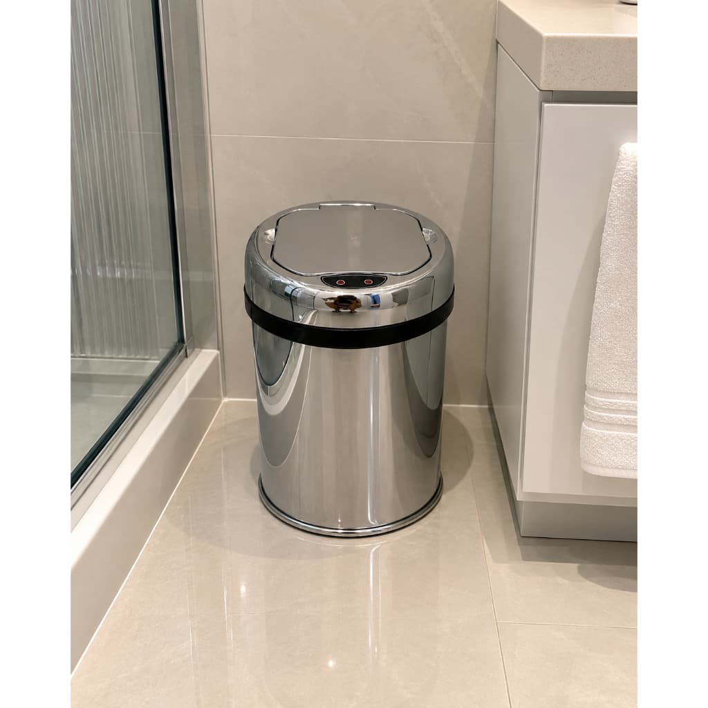 Lixeira Automática Inox Premium Sensor Banheiro 3/6/9/12/30/42 Litros