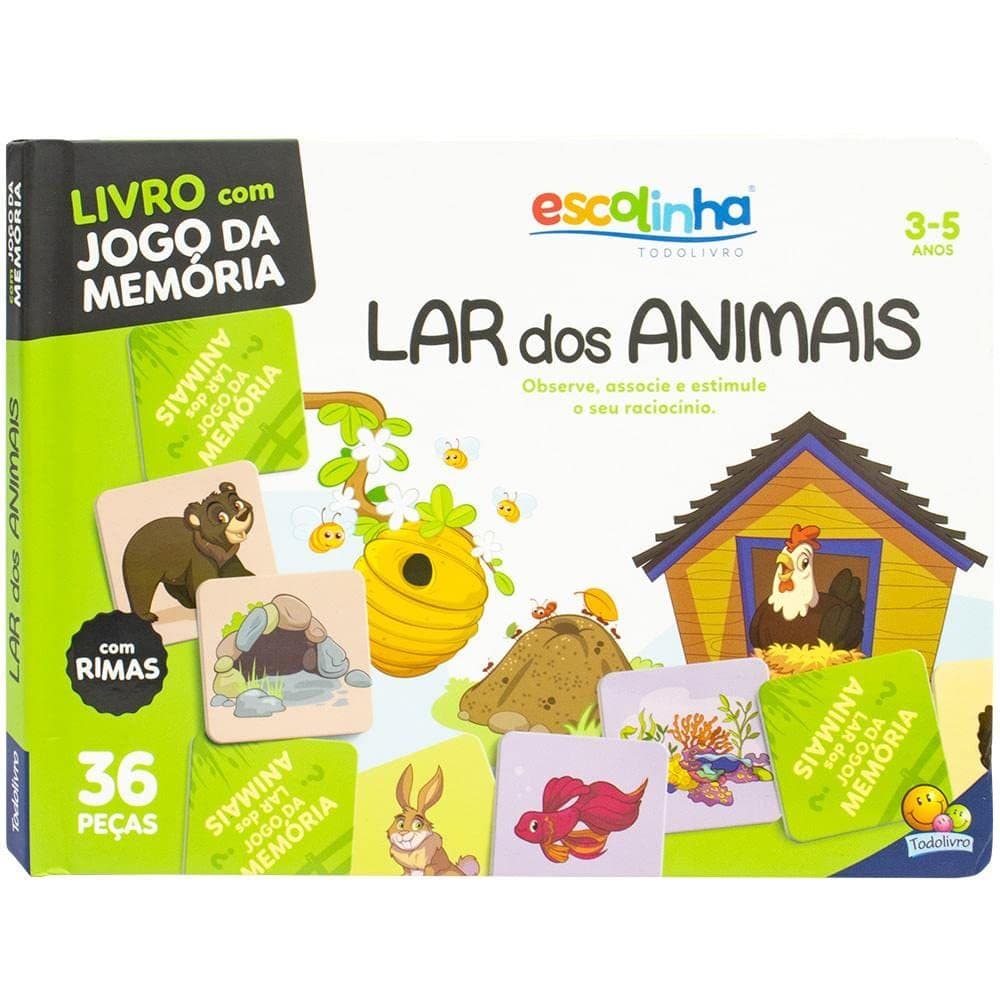 Livro - Escolinha Memória: Lar dos Animais