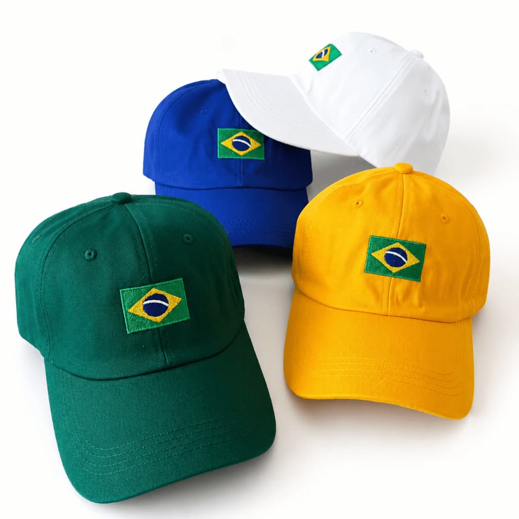 Boné Brasil Ajustável Unissex Aba Curva Estilo Esportivo Casual Confortável Premium Alta Qualidade