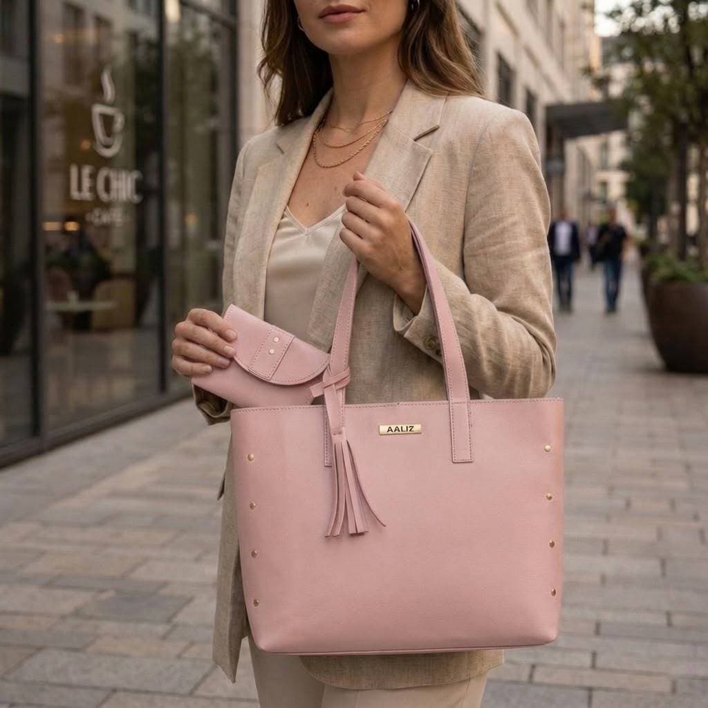 Bolsa + Carteira de Brinde Bolsa Sacola Feminina Trabalho Porta Cartão Elegante