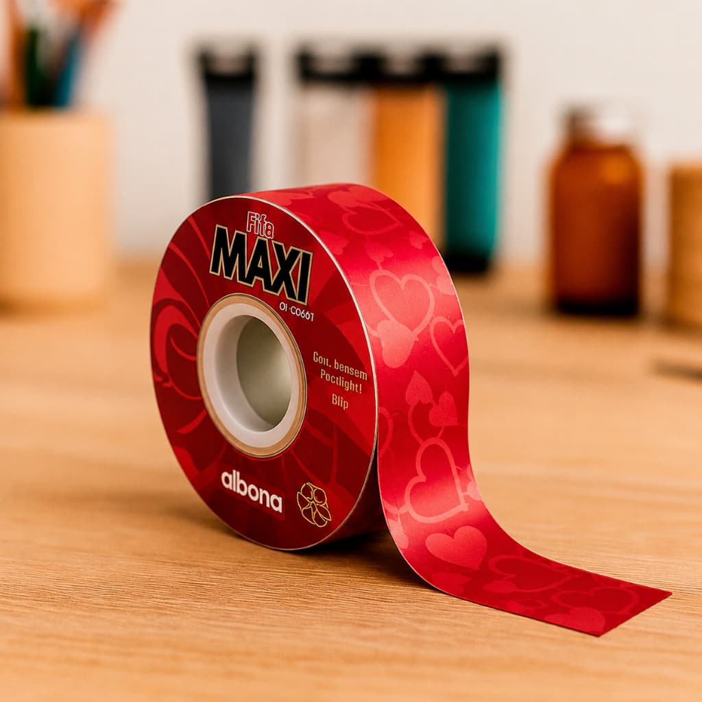 Fita Maxi Albano True Love Vermelho 32mmx 100metros laço para Presente dia dos namorados amor