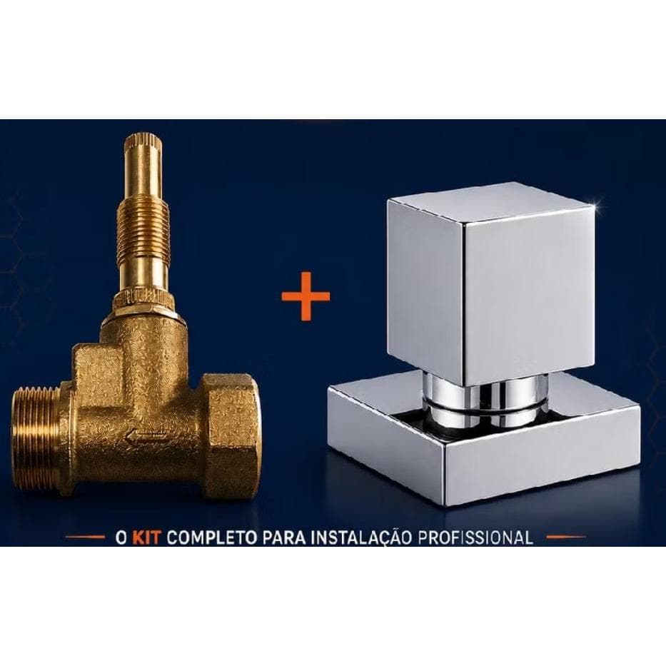 Kit Registro+Acabamento Cromado - Padrão Deca 16 Estrias