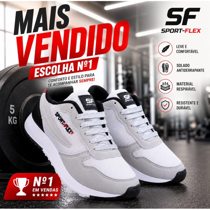 Tênis Academia Esportivo Corrida Caminhada Flex Adulto
