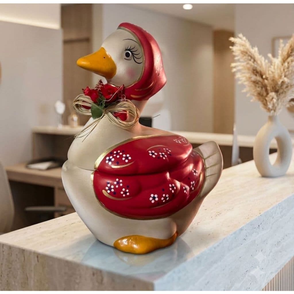 Bomboniere Pata de Cerâmica Decorativa Porta Doces de Luxo - Peça Artesanal