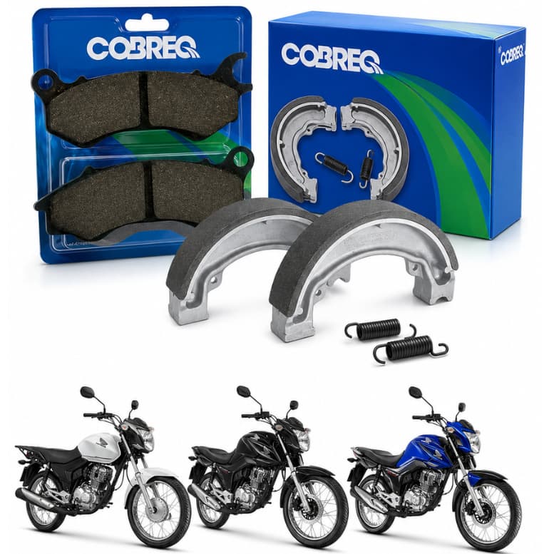 Combo Pastilha Patim Freio Cobreq CG 160 Fan Titan Cargo