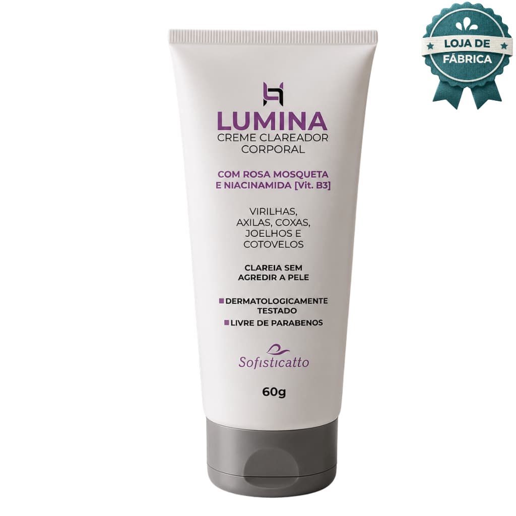 Creme Clareador Corporal Lumina para Virilha Axilias Coxas Joelhos Cotovelos 60G Sofisticatto