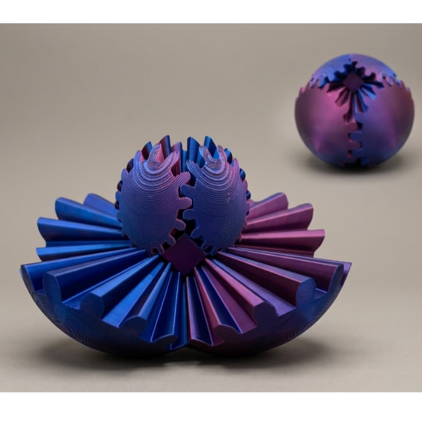 Bola de Engrenagem - Esfera Sensorial Impressão 3D Fidget Toy para Estresse e Ansiedade