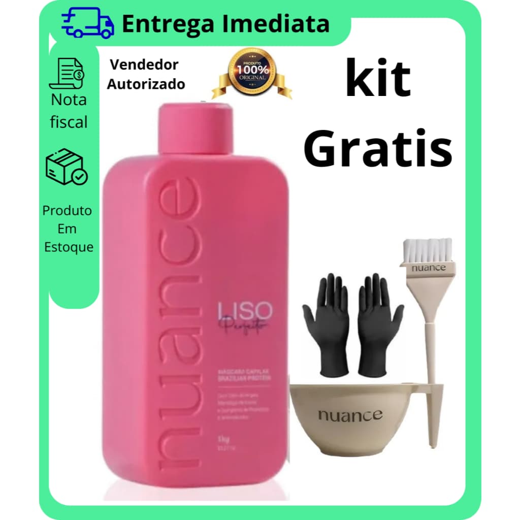 Nuance Liso Perfeito Escova Sem Formol 1l Alisamento