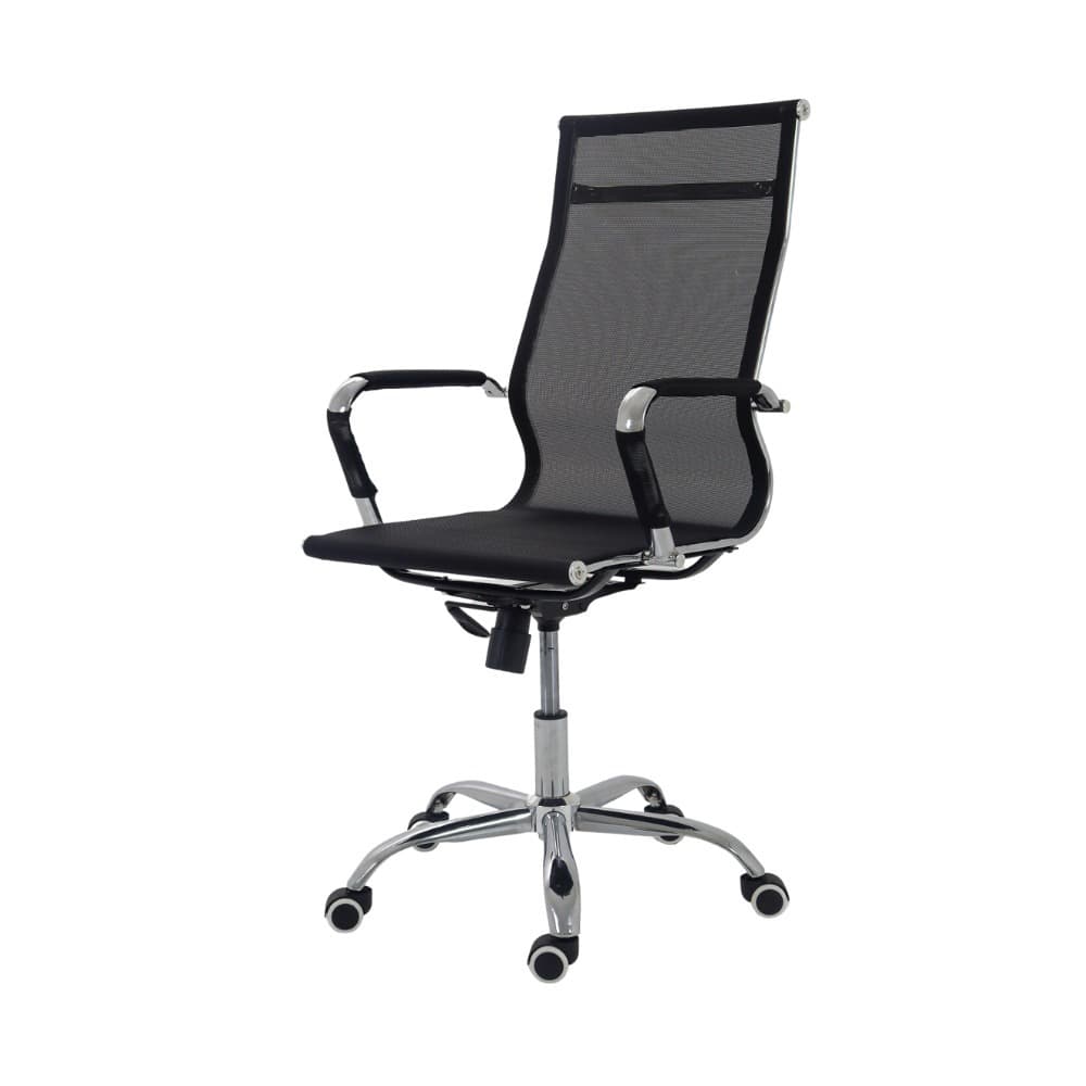 Cadeira De Escritório Presidente Stripes Mesh Preto Executiva Office