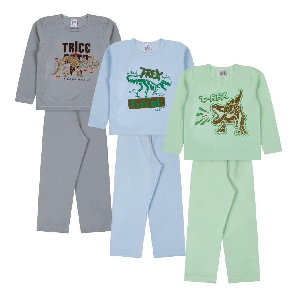 Pijama Infantil Moletinho Peluciado Menino Inverno Quentinho Jucatel Conjunto Blusa e Calça 1 ao 14