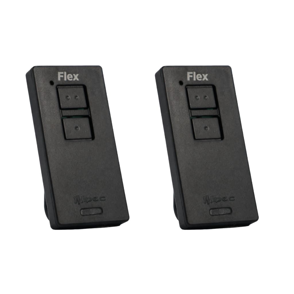 KIT 2 Controles Remoto TX FLEX PRETO Portão e Alarme IPEC 433Mhz
