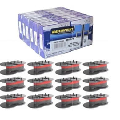 12 Fitas Máquina De Calcular Preto/vermelho Máquinas Sharp Facit General Teknica Elgin MB-7142 Olivetti Logos802B PROMO