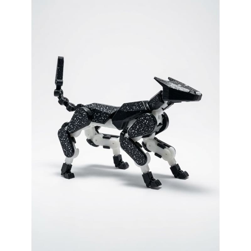 Modelo Articulado Cão Preto Cachorro Robô