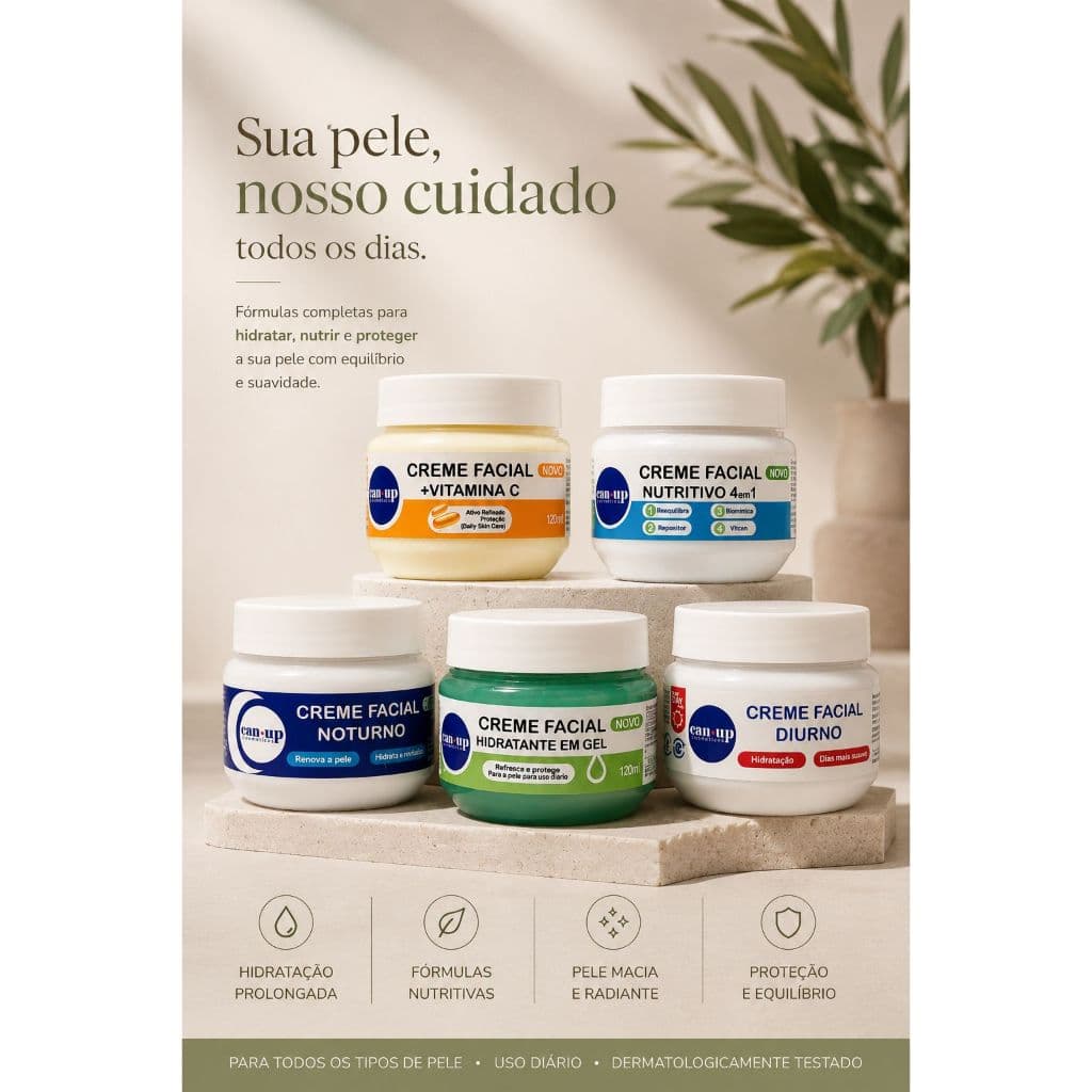 CREME FACIAL CAN UP NOVO 120ML