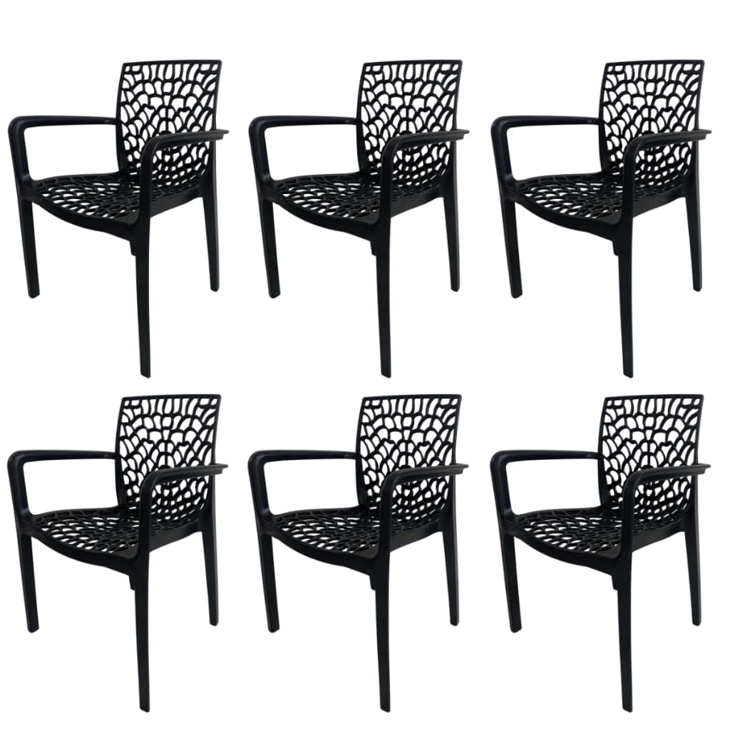 Kit 6 Cadeiras Gruvyer Com Braço Exclusiva Jantar Restaurante Bar Igreja Area Gourmet Super Reforçada Lazer
