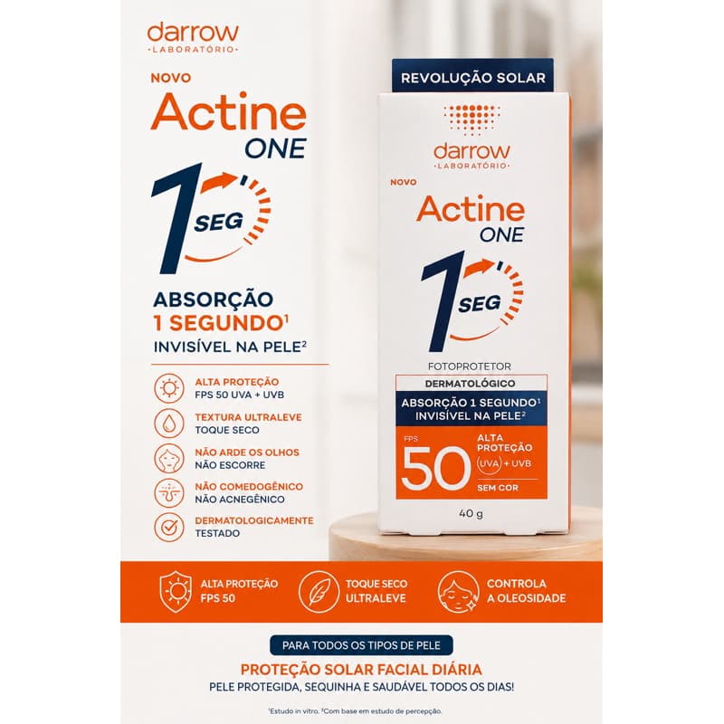 Protetor Solar Actine FPS 50 One 1 Seg 40g