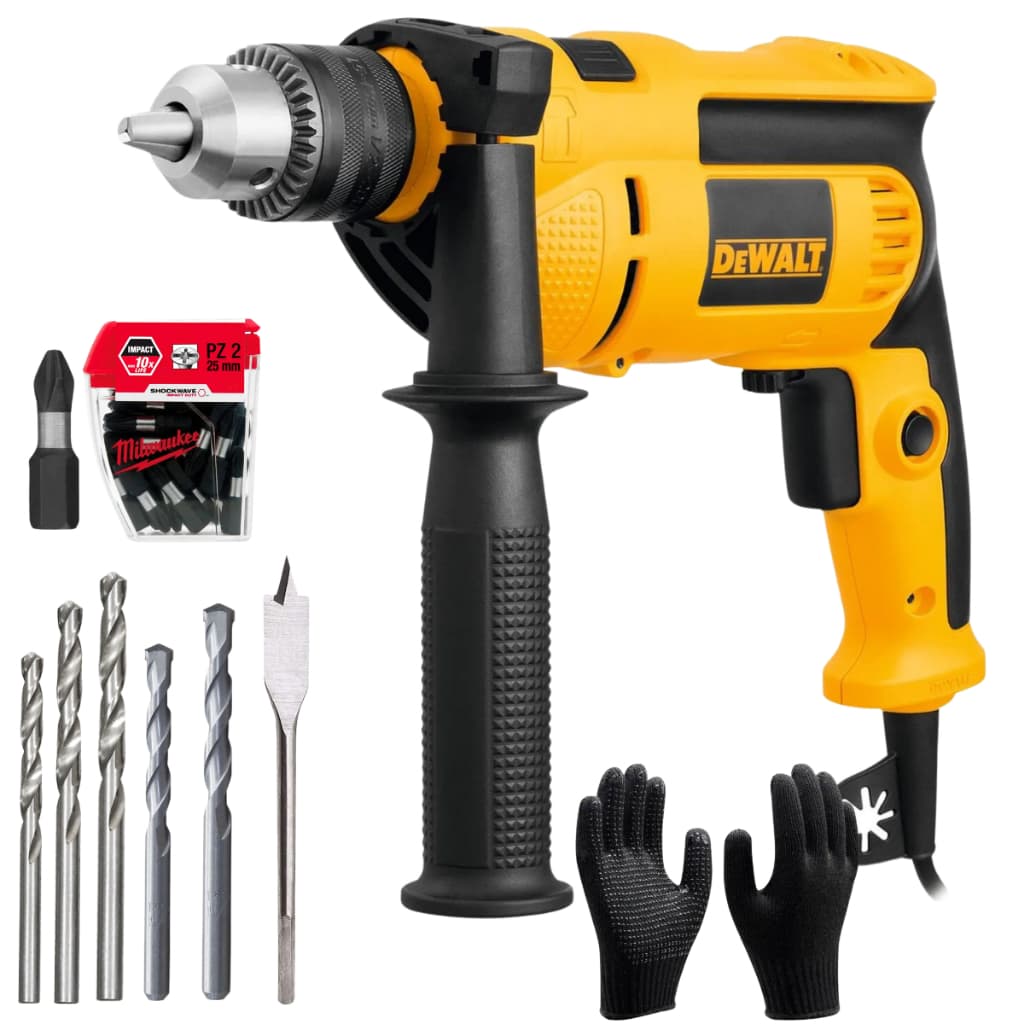 Kit Furadeira De Impacto Elétrica Dewalt 13mm 1/2" 750W Profissional 220V
