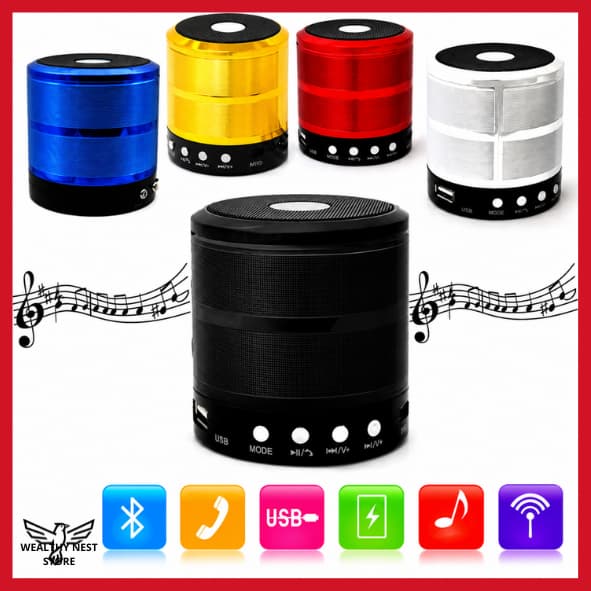 Mini Caixa de Som Bluetooth Portátil 887 Som Potente e Bateria Recarregável