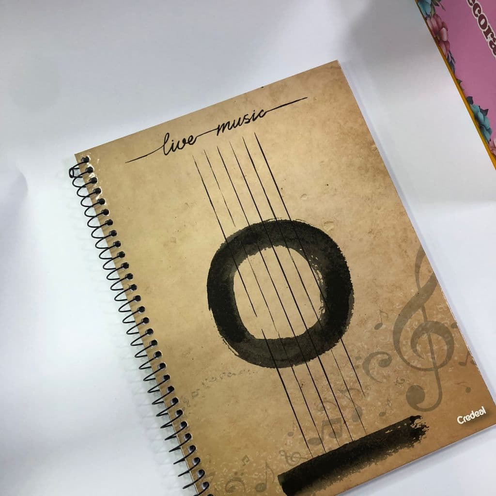 caderno de musica pautado 96 folha - capa dura credeal