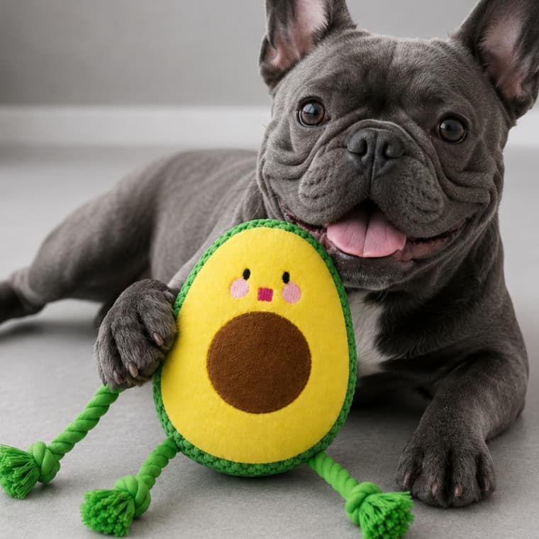 Abacate de Pelúcia Brinquedo Interativo para Cães, com Cordas e Apito Divertido para seu PET
