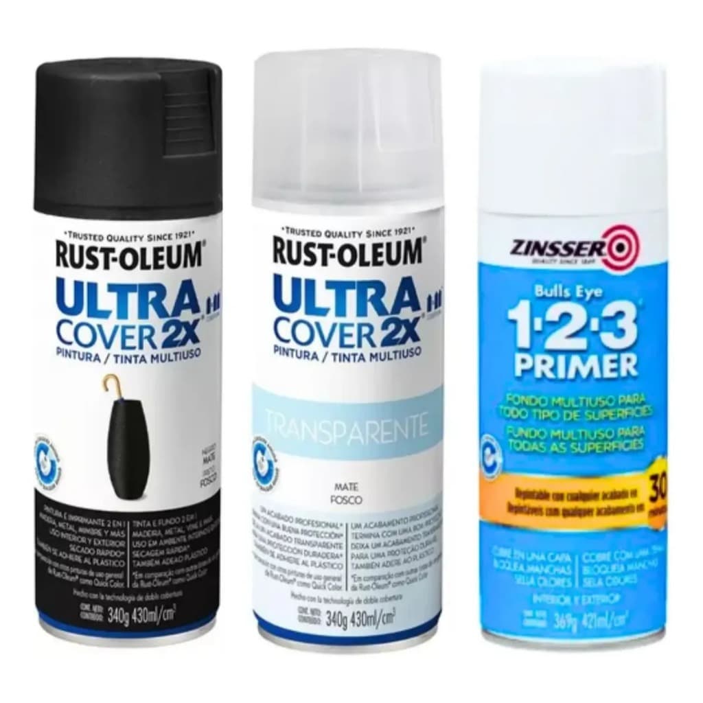 Kit Combo Pintura Preto-tinta E Verniz Fosco