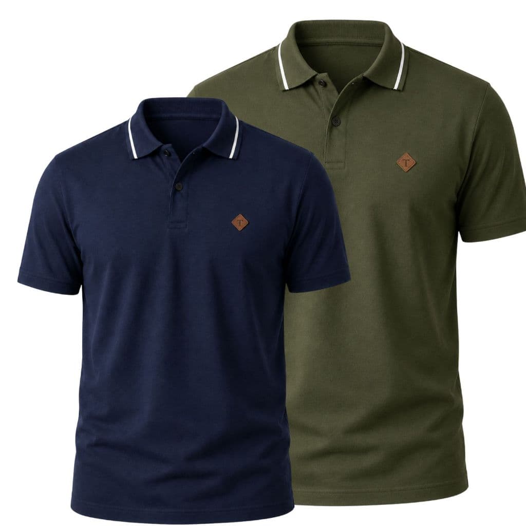 Kit 2 E Unidade Camiseta Polo Masculina 100% Algodão Camisa Basica Para Homem Do P Ao GG