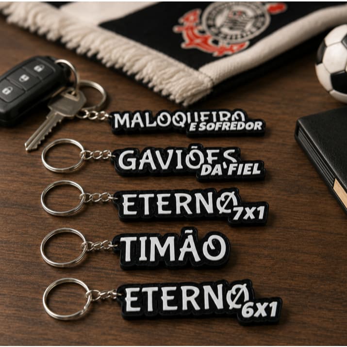 Chaveiro Corinthians Timão Gaviões da Fiel - Unidade ou Kit | Acessório Torcedor