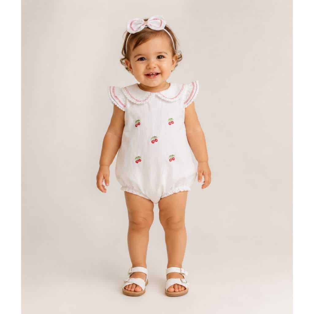 Body Bebê Menina Romper Bordado Promoção