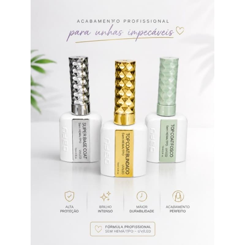 Top Coat Blindado Dafu Efeito Brilhoso | Fosco Sem Hema e TPO 15ml