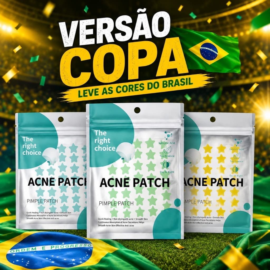 Adesivo Brasil Espinha Acne Hidrocoloide Copa Brasil