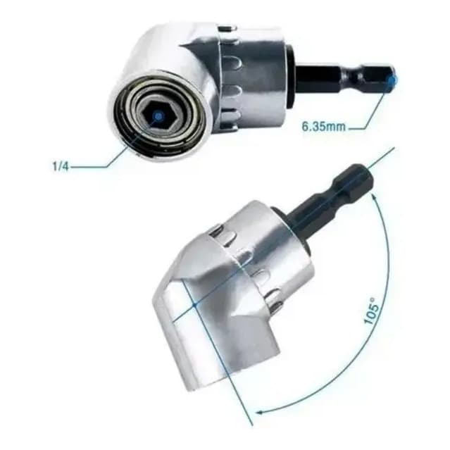 ADAPTADOR ANGULAR PARA PARAFUSADEIRA 105 GRAUS CURTO – ENCAIXE 1/4