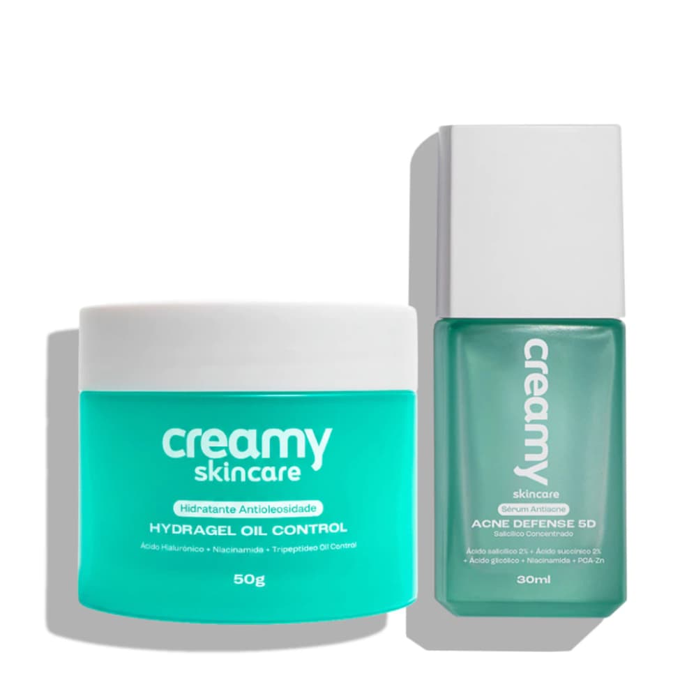 Kit Creamy Acne Defense e Hydragel Oil control