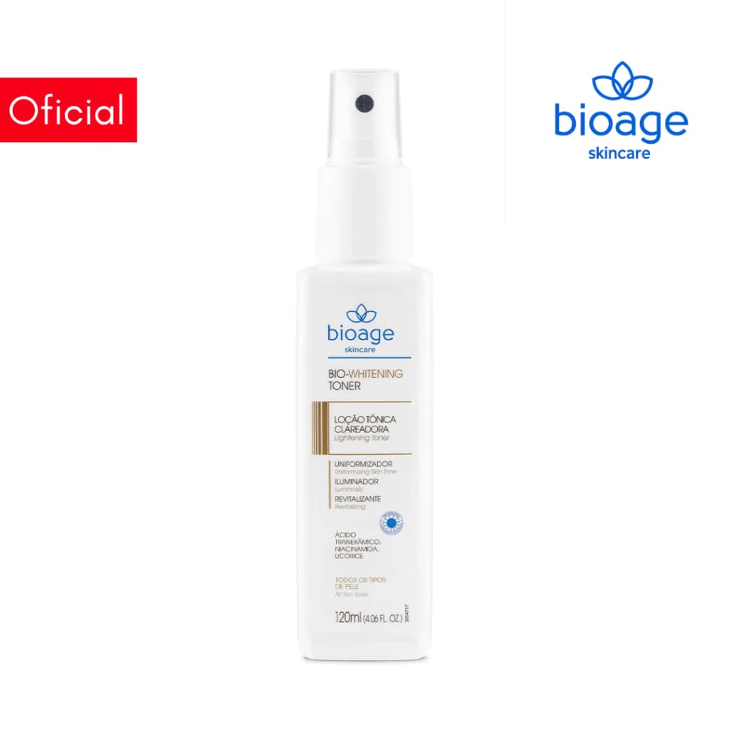 Bioage Loção Tônica Facial Clareadora Uniformiza e Revitaliza - Bio-Whitening Tôner 120ml