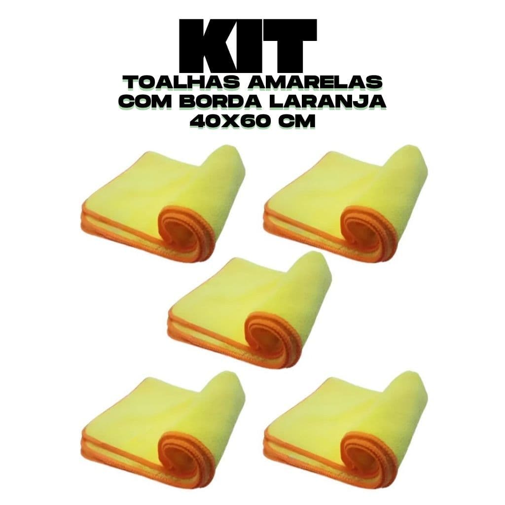 Flanelas Microfibra Premium 60x40cm 350gsm Limpeza Veicular Doméstica Vidros Espelhos Polimento