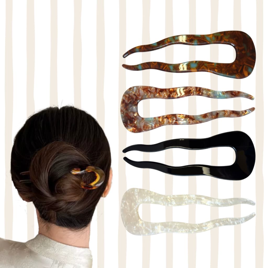Palito Coque Penteado Ondulado Estilo Japonês