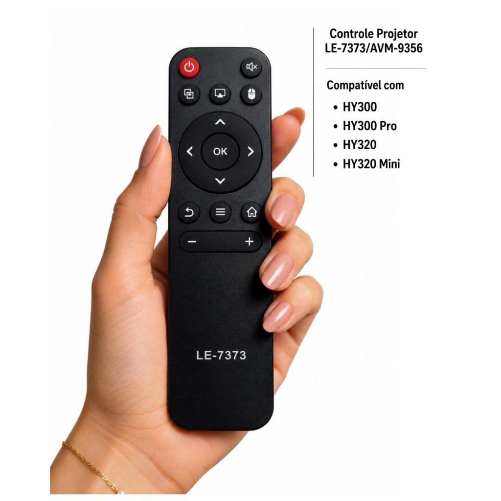 Controle Remoto Projetor Android HY300HY320 Mini Pro Infravermelho LE7373/AVM-9356 Modelo Liga/Desliga